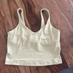 Lululemon crop tank, light green, size 6 excellent condition